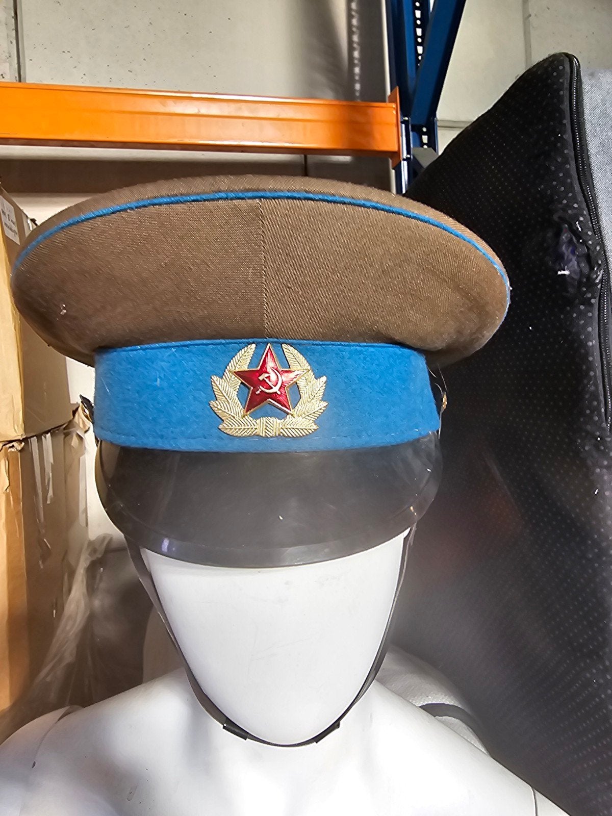 Vintage Sovjet Leger Officierspet - Marine/Luchtmacht, Ophalen of Verzenden, Luchtmacht, Overige gebieden, Helm of Baret