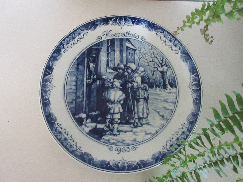 Wandbord Delfts Kerstmis 1983 naar Rembrandt van Rijn, Antiek en Kunst, Ophalen of Verzenden