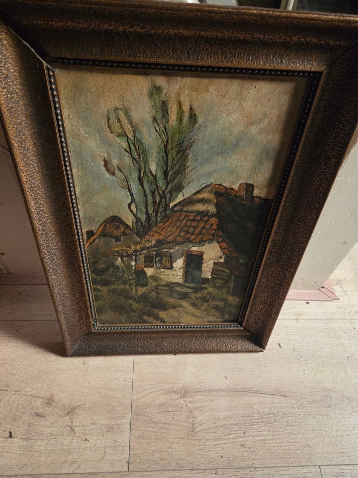 Oud Hollands Landschap Schilderij met Boerderij, Antiek en Kunst, Kunst | Schilderijen | Klassiek, Ophalen of Verzenden