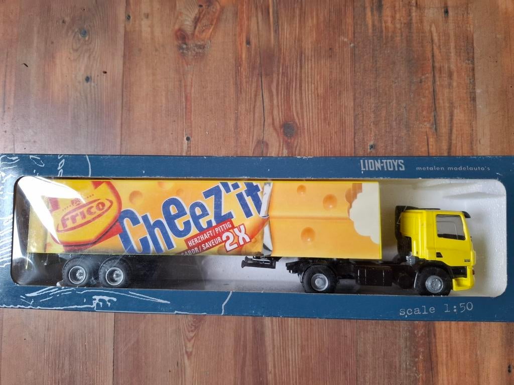 Lion Toys Cheez'it Frico vrachtwagen schaal 1:50, Hobby en Vrije tijd, Modelauto's | 1:50, Ophalen of Verzenden, Nieuw, Bus of Vrachtwagen