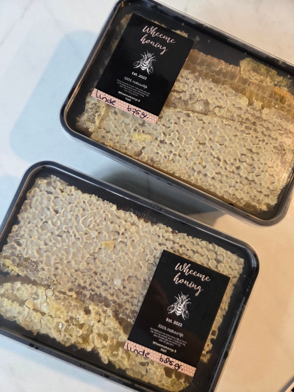 Linde raathoning 2 bakjes (1.36 kilo), Ophalen