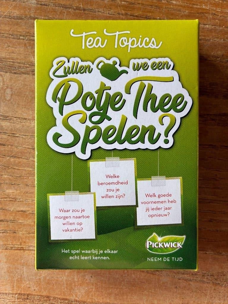 Pickwick Tea Topics - Zullen we een potje thee spelen? nieuw, Vijf spelers of meer, Ophalen of Verzenden, Nieuw, Identity Games International BV