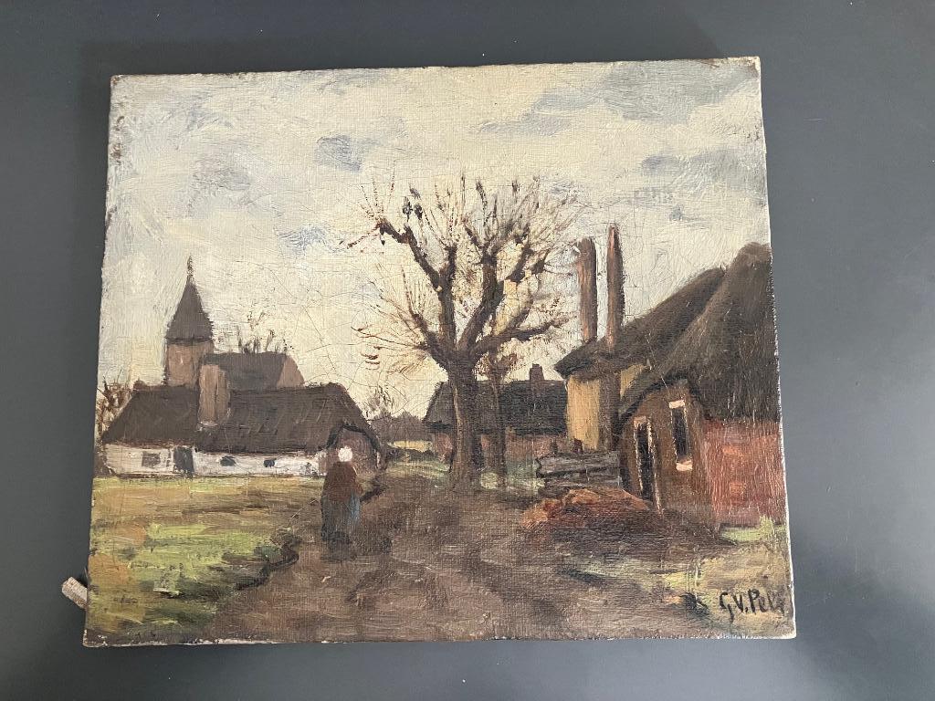 schilderij van G. van Pelt, Antiek en Kunst, Ophalen of Verzenden