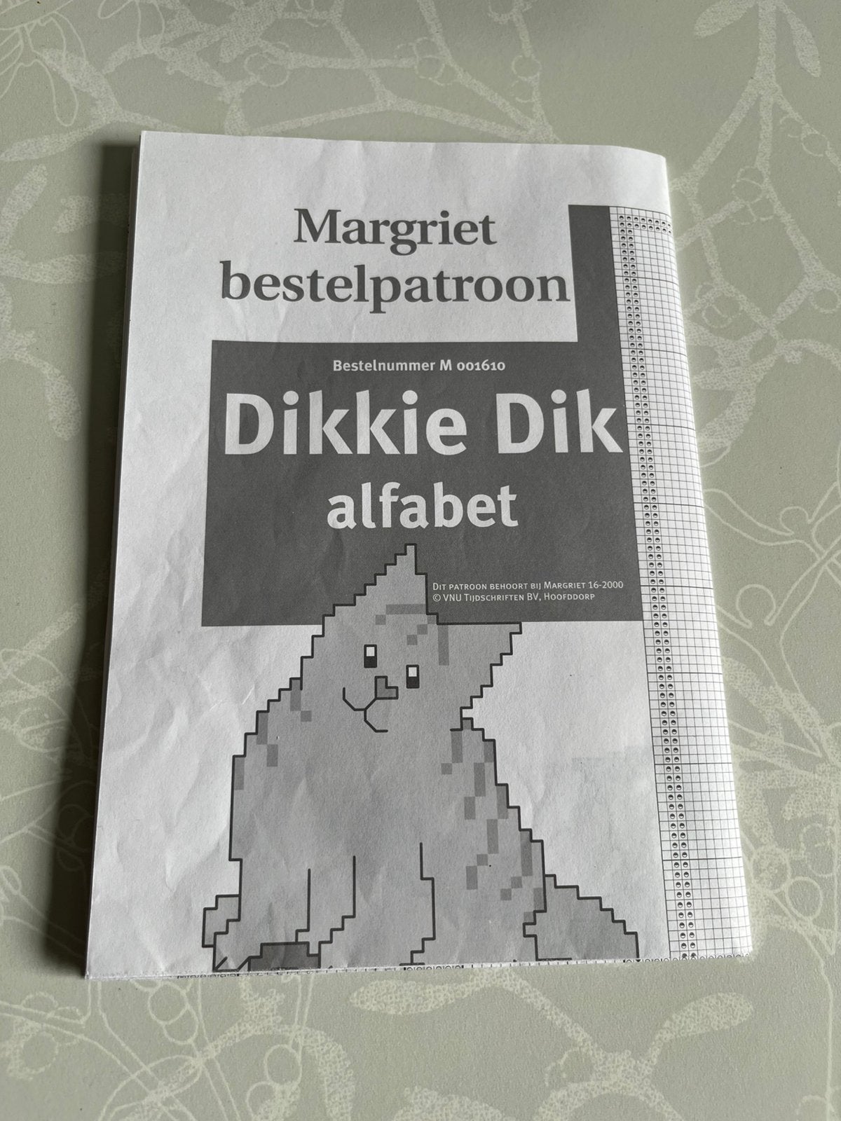 Dikkie Dik alfabet patronen blad, Ophalen of Verzenden, Zo goed als nieuw, Patroon