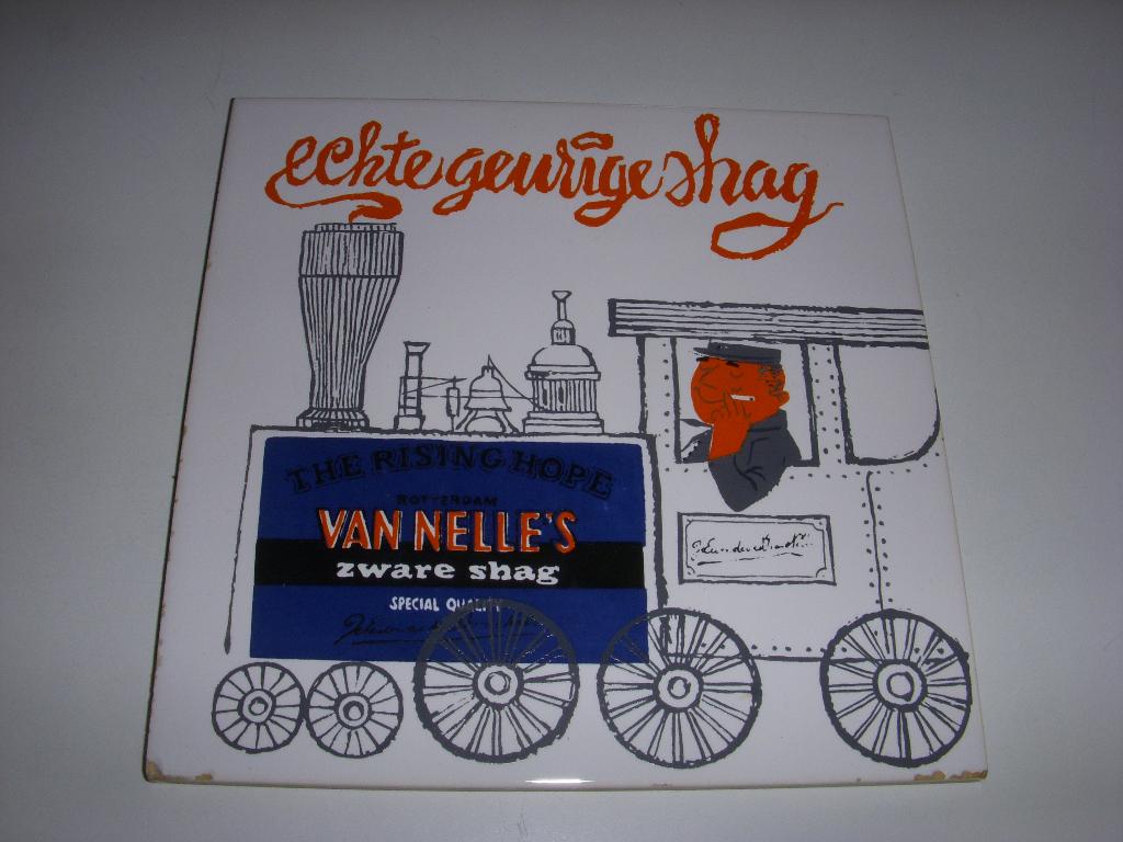 BIJZONDER tegeltje van Van Nelle Zware Shag, Verzamelen, Ophalen of Verzenden, Gebruikt, Reclamebord