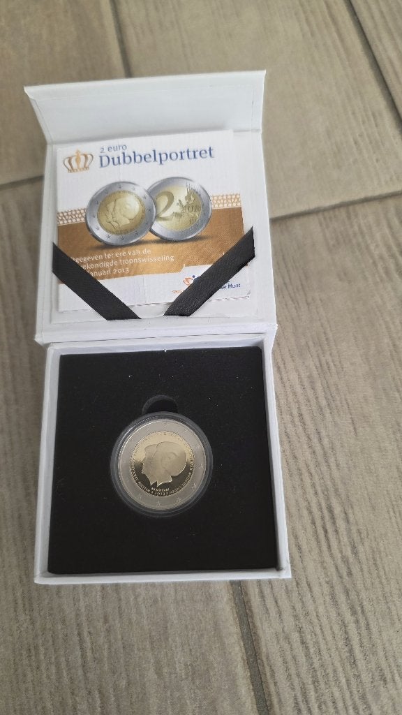 2 Euro dubbelportret 2013 Proof munt, Ophalen of Verzenden, Koningin Beatrix, Euro's
