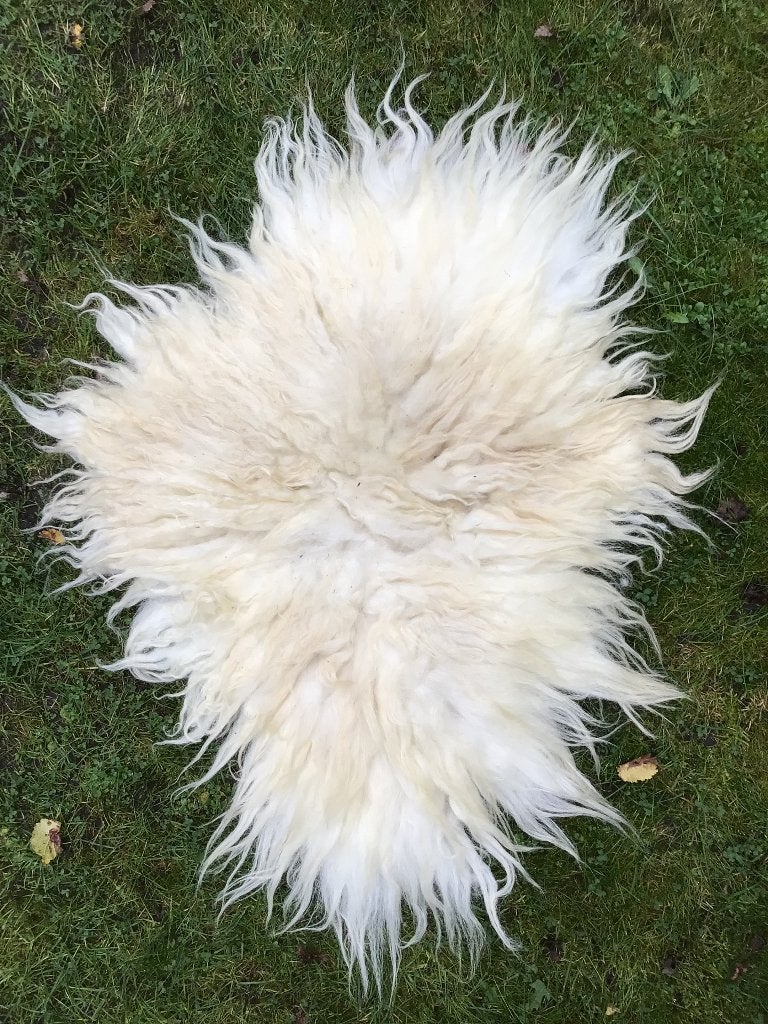 Vilt vacht Schoonebeeker schaap ivoorwit 55 x 80 cm, Wit, Groningen, Het Stoere Woonhuis, Wol