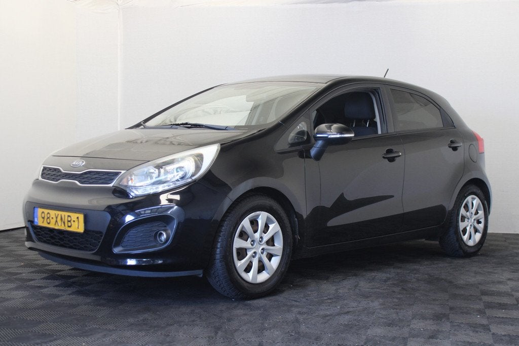 Kia Rio 1.2 CVVT Super Pack *WP* (bj 2012), Euro 5, Zwart, 4 cilinders, Zwart