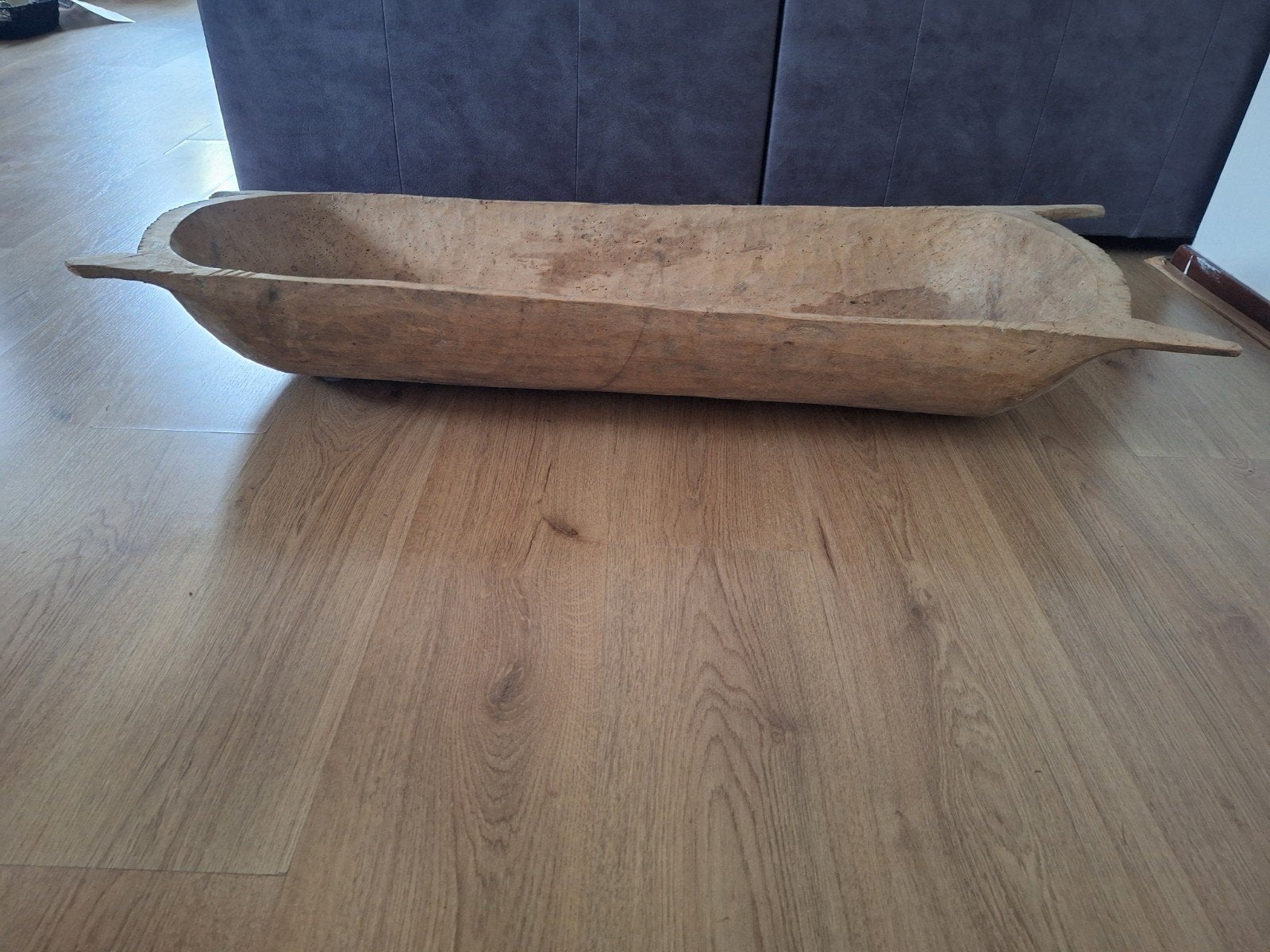 Antieke houten trog - Rustieke decoratie, Ophalen of Verzenden