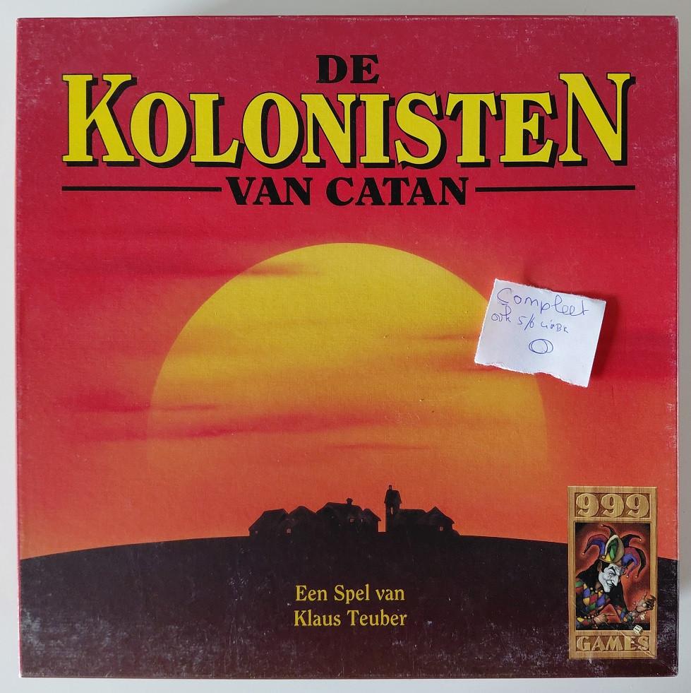 Kolonisten van Catan (houten versie incl, uitbr. 5/6 pers.), Vijf spelers of meer, Ophalen of Verzenden, Zo goed als nieuw, 999 Games