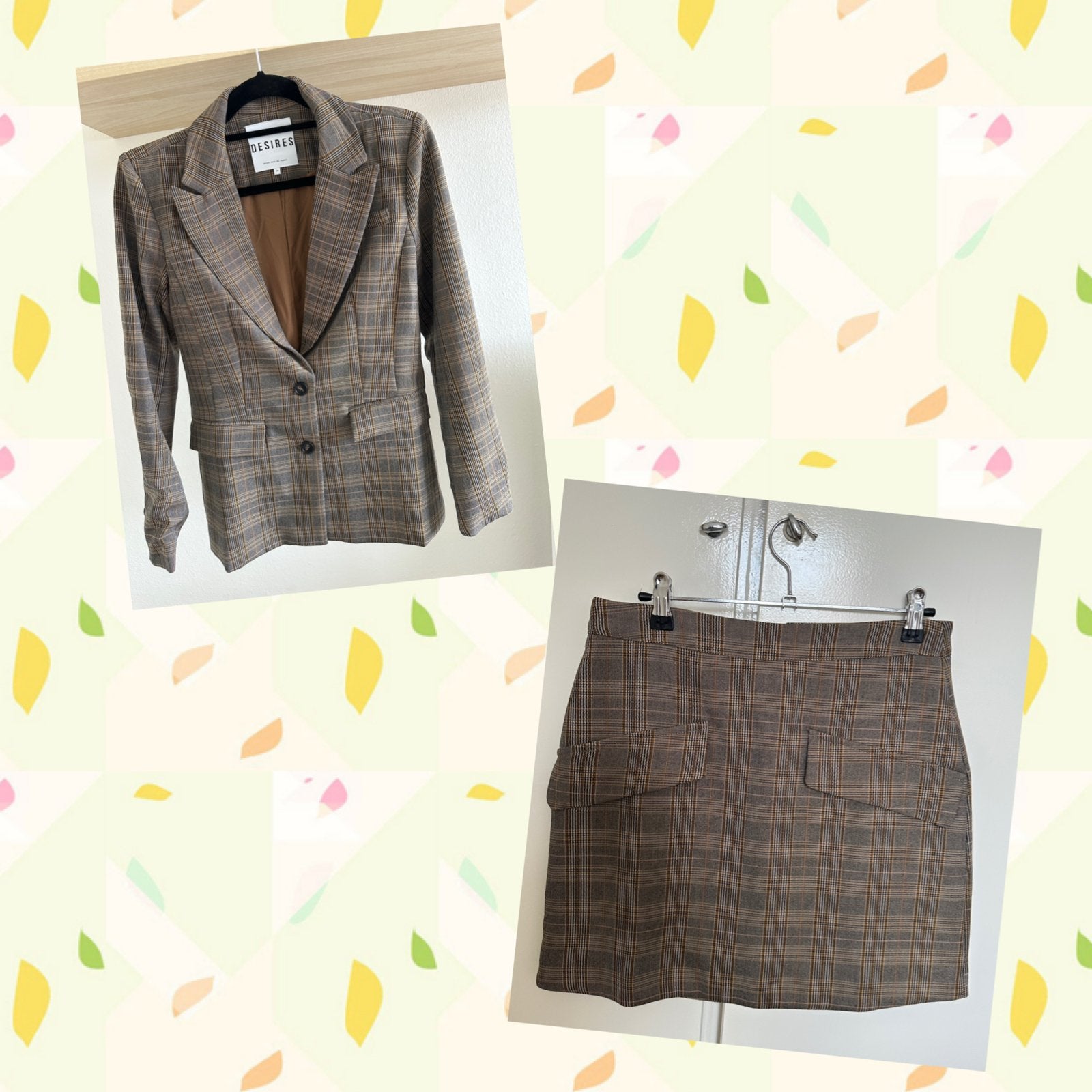 Desires geruit jasje en rokje set, Kleding | Dames, Meerkleurig, Ophalen of Verzenden, Zo goed als nieuw, Jasje