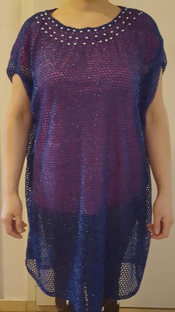 Dames jurk one size  (nieuw ), Ophalen of Verzenden, Nieuw, Blauw, Jurk