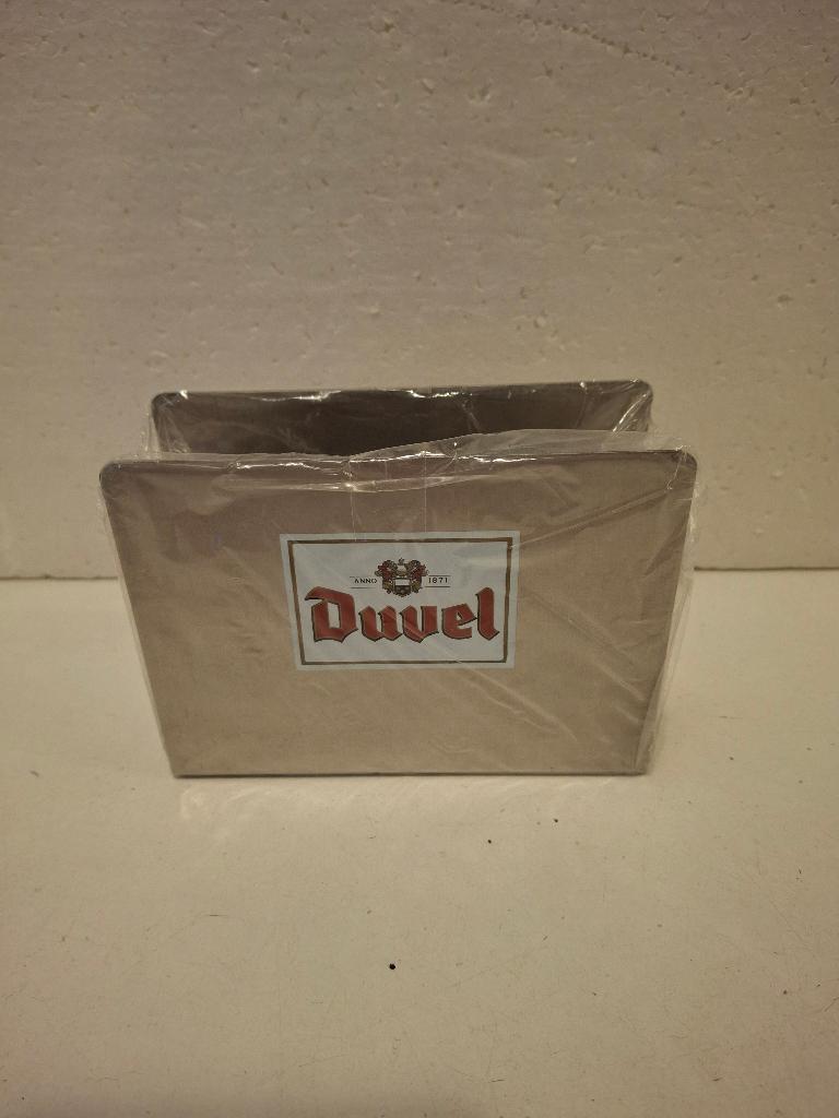 Duvel - mooie metalen houder voor bierviltjes, Ophalen of Verzenden, Nieuw, Overige typen, Duvel