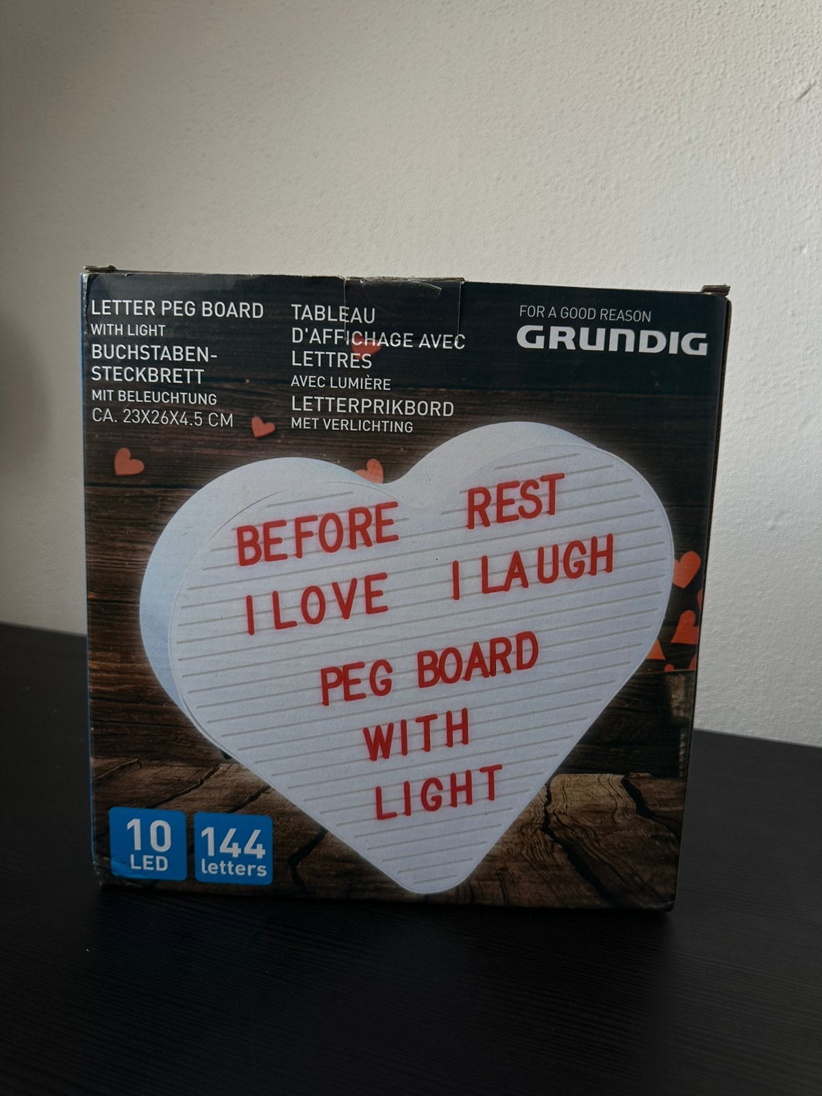 Letterbord lamp - gastenboek, Ophalen of Verzenden, Zo goed als nieuw