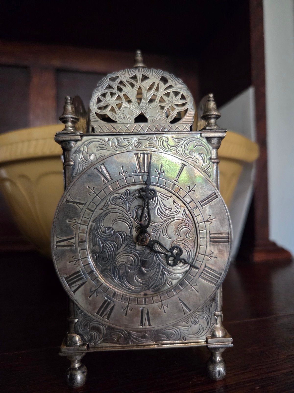 zeer mooi antiek lantaarn klokje zilver, Antiek en Kunst, Ophalen