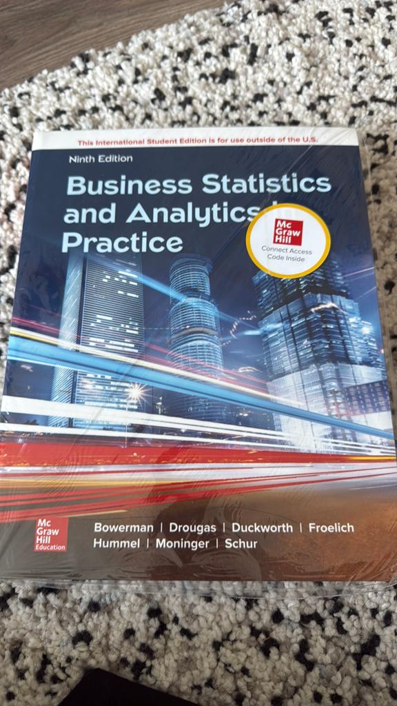Business statistics and analytics in practice, Ophalen of Verzenden, Beta, Nieuw, HBO