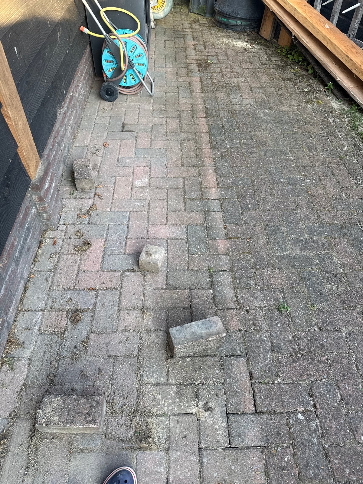 15 a 16m2 straatwerk gratis op te halen, Tuin en Terras, Ophalen, Gebruikt, Klinkers, 10 m² of meer