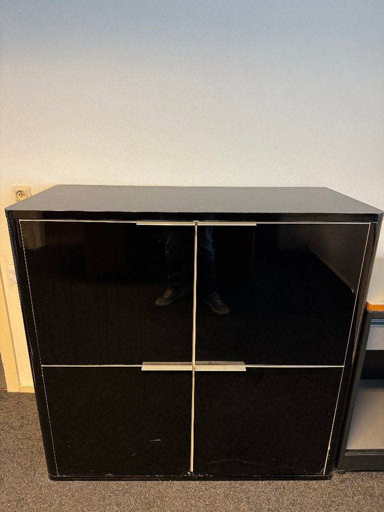 Klassieke kast hoogglans zwart, Ophalen of Verzenden