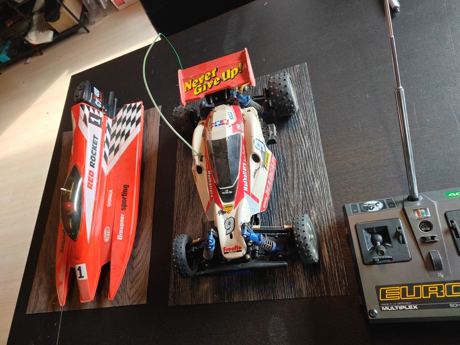 Vintage RC: Tamiya Madcap, Graupner RedRocket, Multiplex, Elektro, Gebruikt, Auto offroad, Ophalen of Verzenden