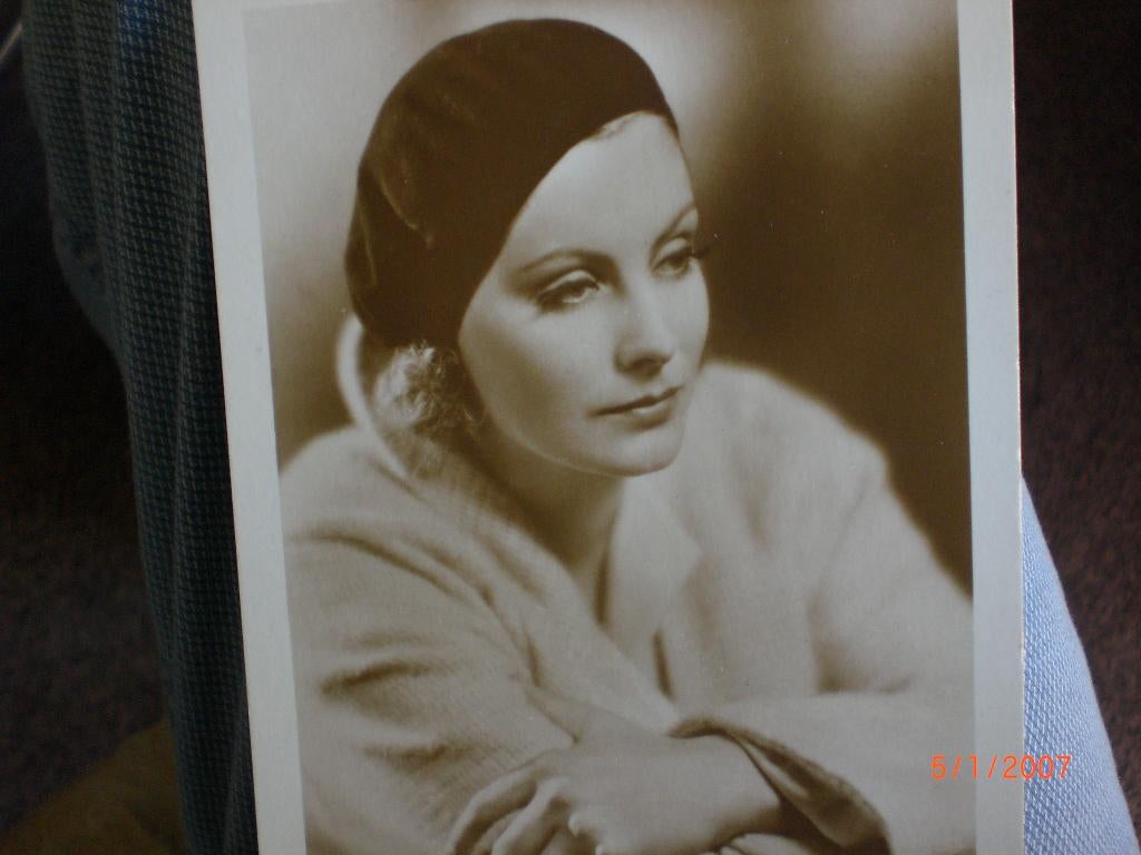 kaart Greta Garbo 4, Verzamelen, Ophalen of Verzenden, 1920 tot 1940, Ongelopen, Sterren en Beroemdheden