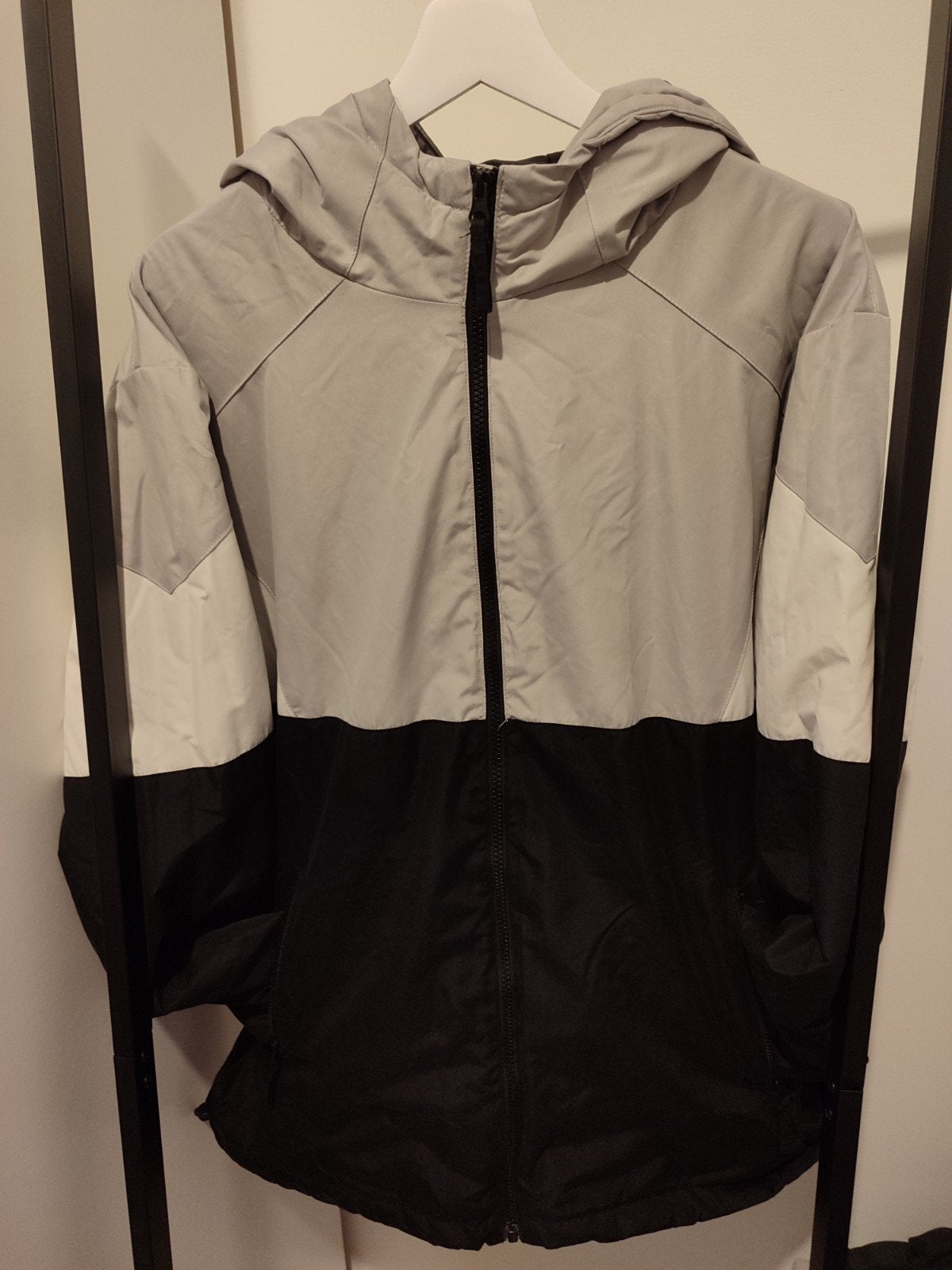 Primark Cares Windjack 2XL Zwart/Grijs/Wit, Ophalen, Primark, Zwart, Maat 46/48 (XL) of groter