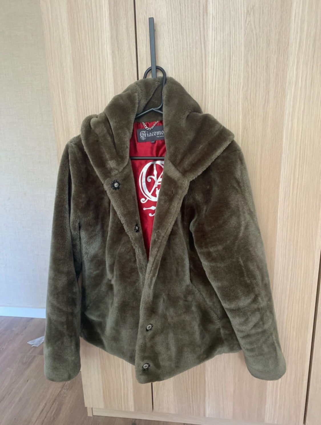 Giacomo teddy jas - maat XL - Khaki, Ophalen, Zo goed als nieuw, Maat 46/48 (XL) of groter, Groen