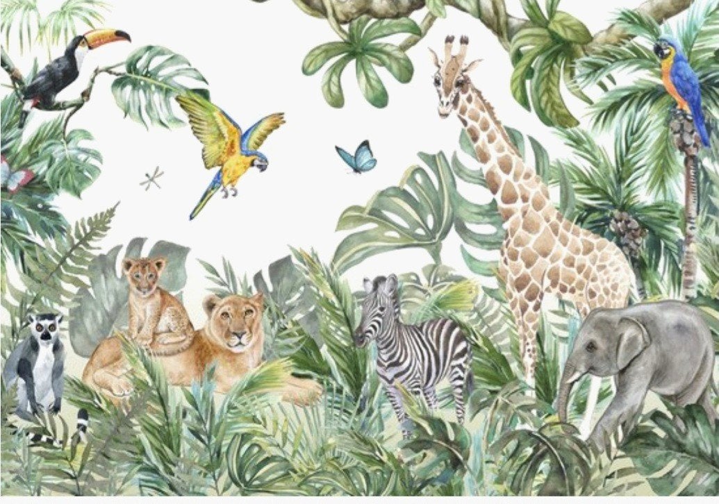 jungle behang, Ophalen