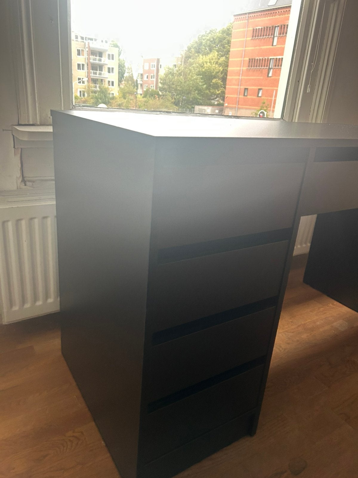 Zwart bureau meubels1, Ophalen, 120 cm, Spaanplaat of MDF, Schoolbureau