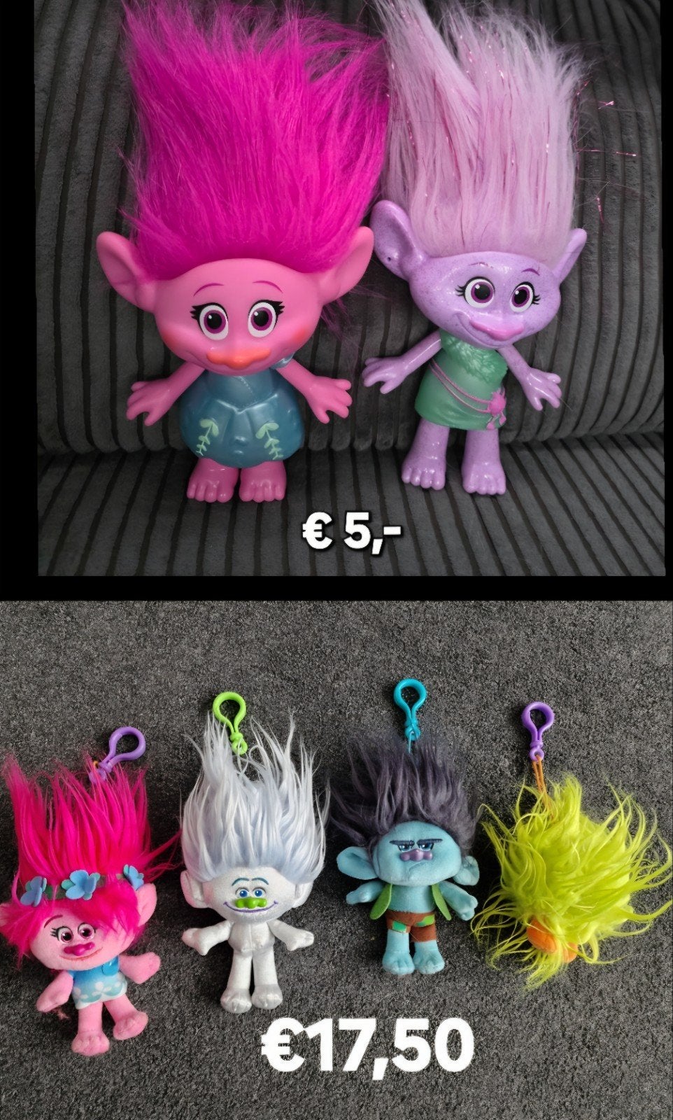 Trolls Poppy Knoest en 2 andere Trollen Sleutelhangers, Ophalen of Verzenden, Nieuw