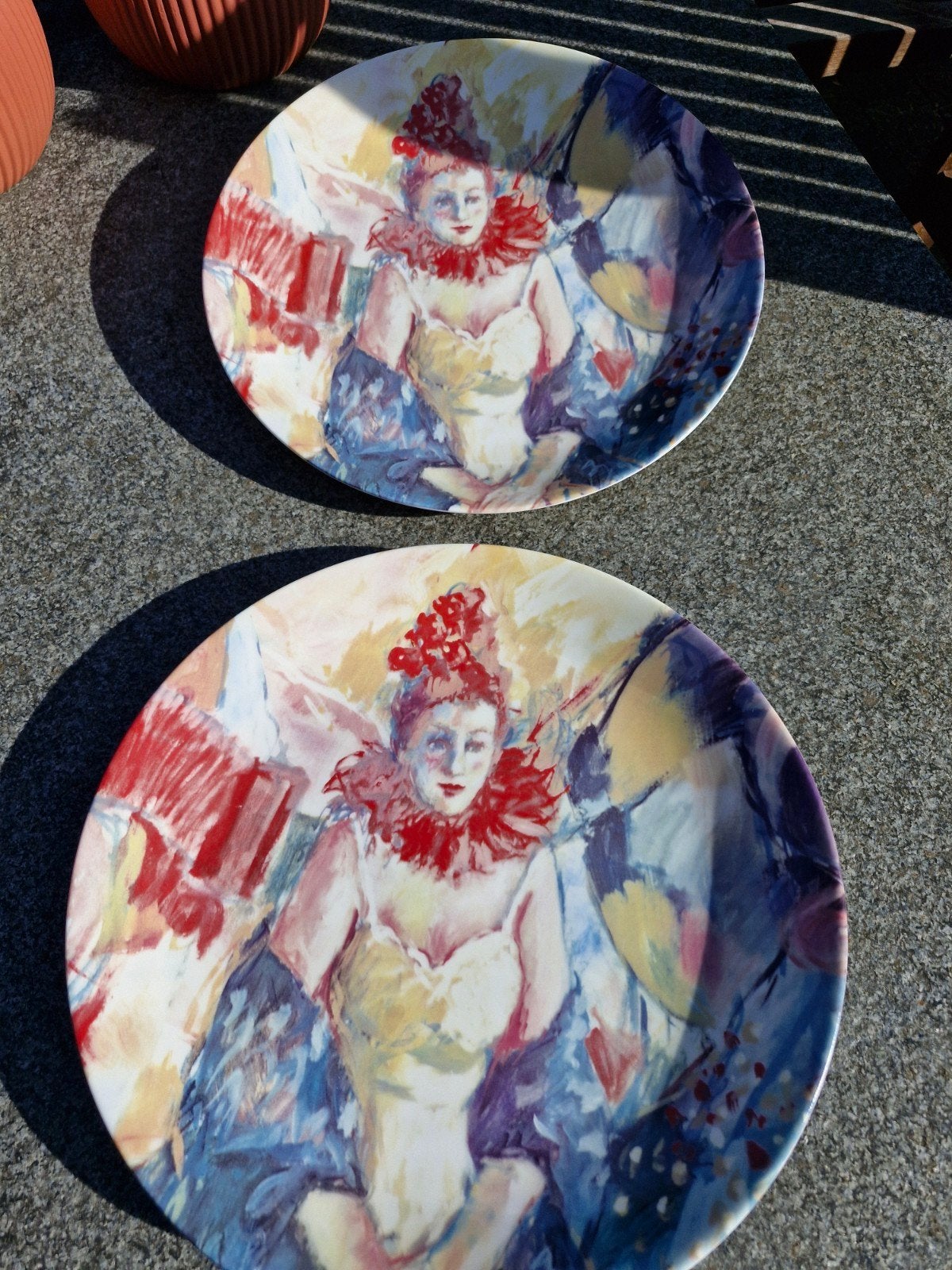 2x Kunst op Tafel borden - Annemarie de Groot, Ophalen of Verzenden