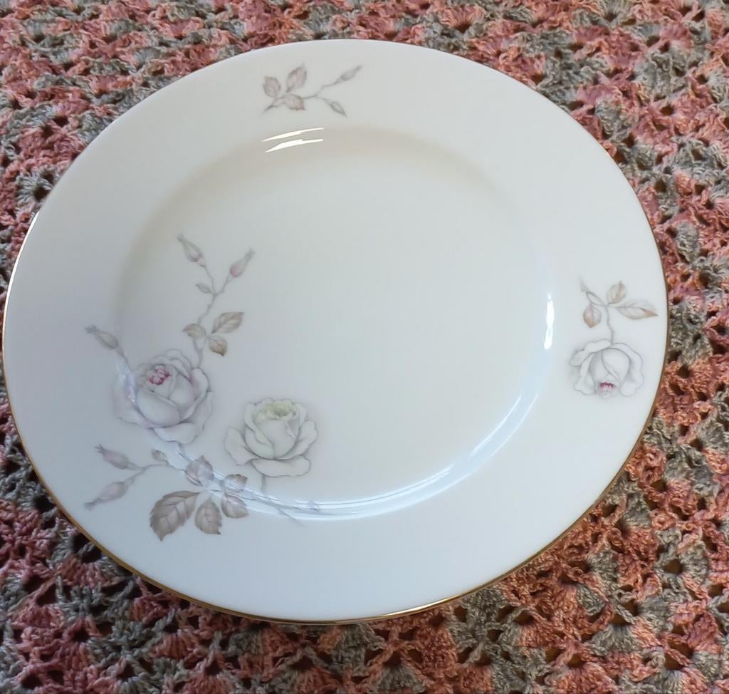Mooi brocant dinerbord, pastelrozen, Thomas Germany, Ophalen of Verzenden