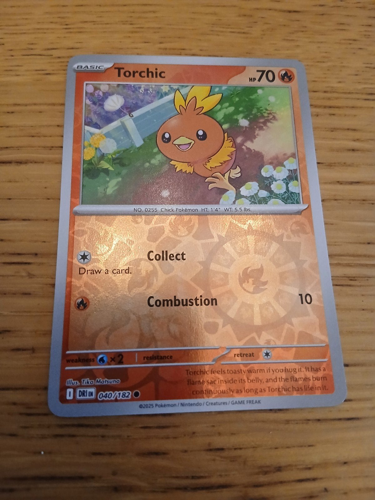Pokémon Kaart: Torchic (HP70) - DREn 040/182, Ophalen of Verzenden, Zo goed als nieuw, Losse kaart