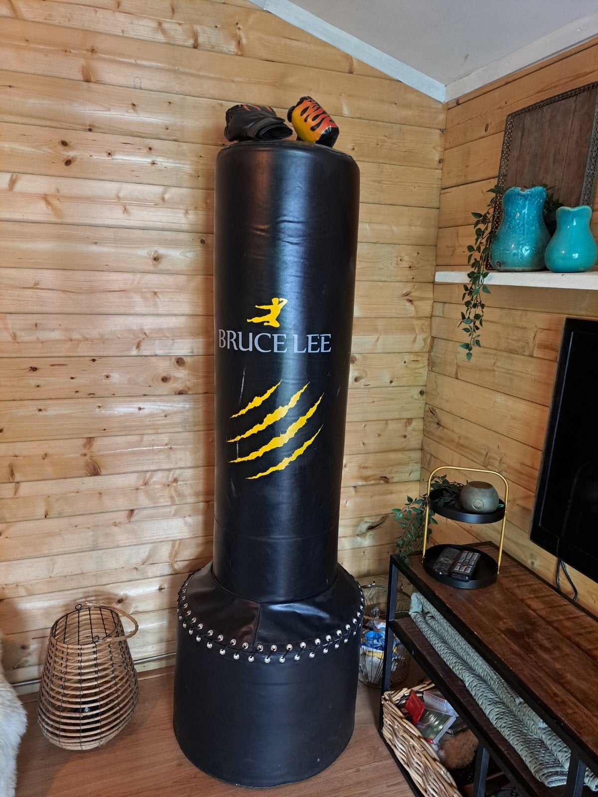 Bruce Lee Vechtsport Boksbal met Handschoenen, Ophalen, Overige, Maat XS of kleiner, Vechtsportmateriaal