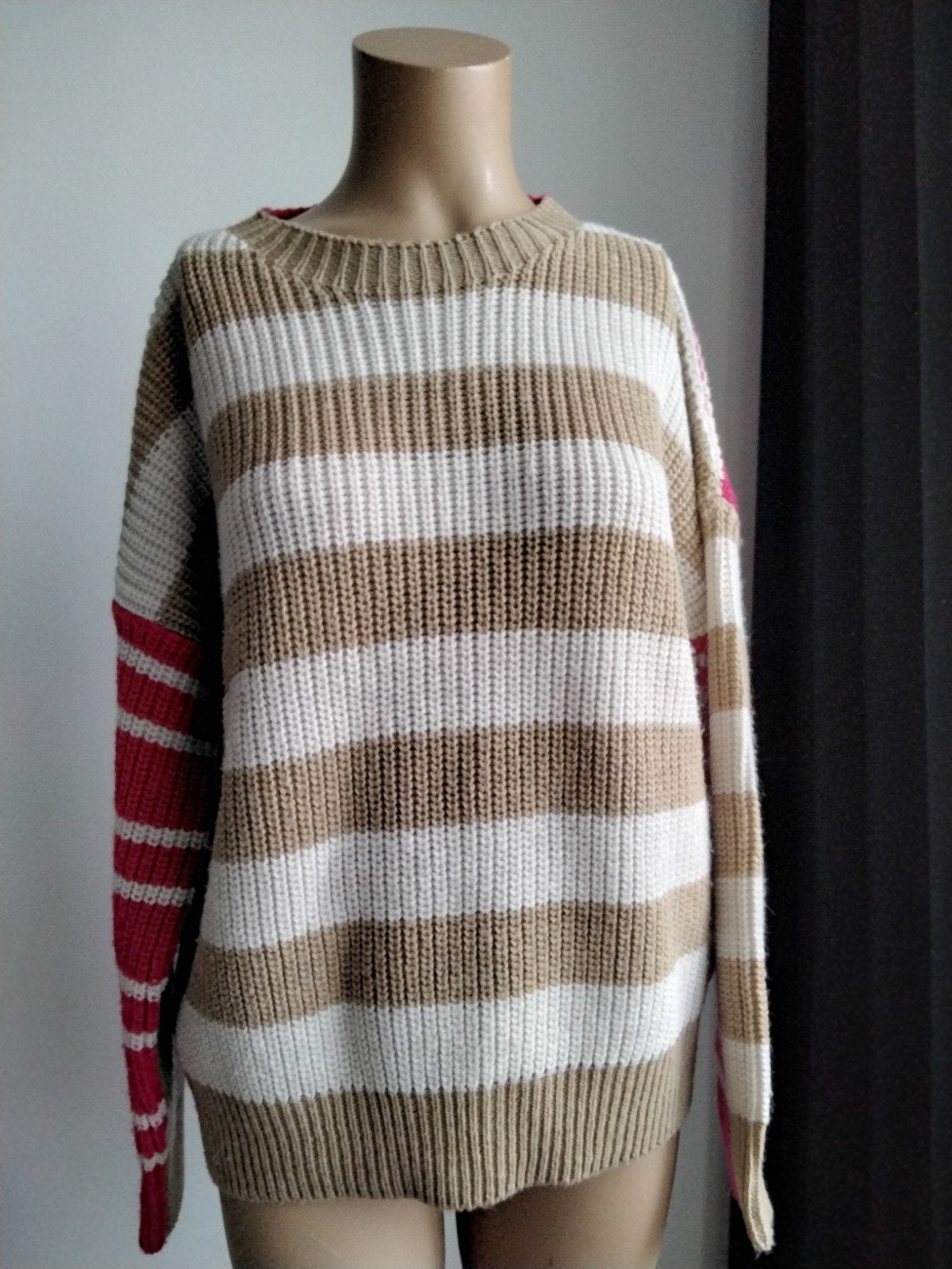 Rinascimento gestreepte trui - Maat M, Maat 38/40 (M), Beige, Rinascimento, Ophalen of Verzenden