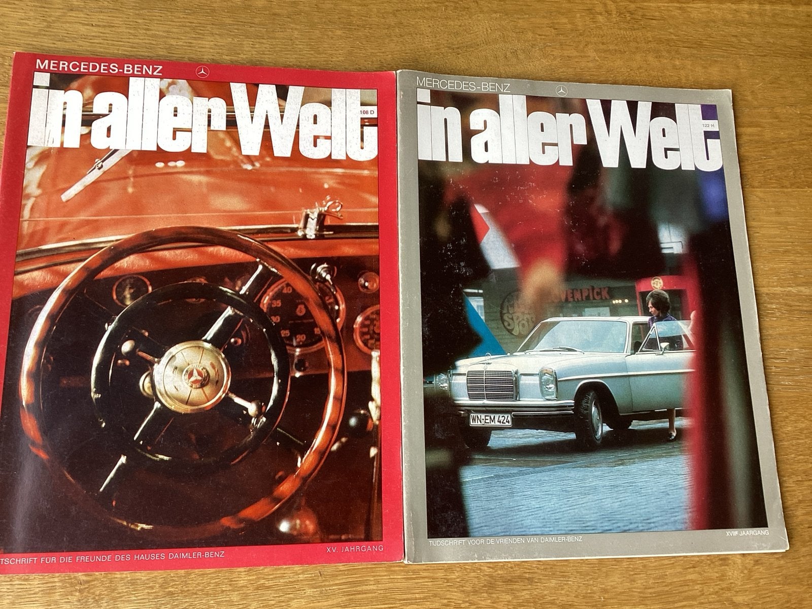 Mercedes-Benz In Aller Welt tijdschr. (2 stuks) 1970 en 1973, Ophalen of Verzenden, Gelezen, Mercedes