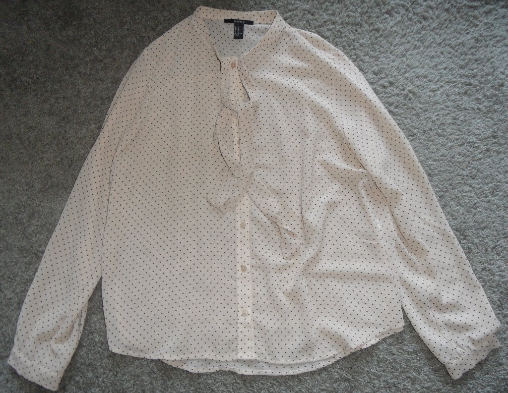 Prima blouse van Forever 21, maat M, bruin/roze, Kleding | Dames, Blouses en Tunieken, Maat 38/40 (M), Bruin, Ophalen of Verzenden