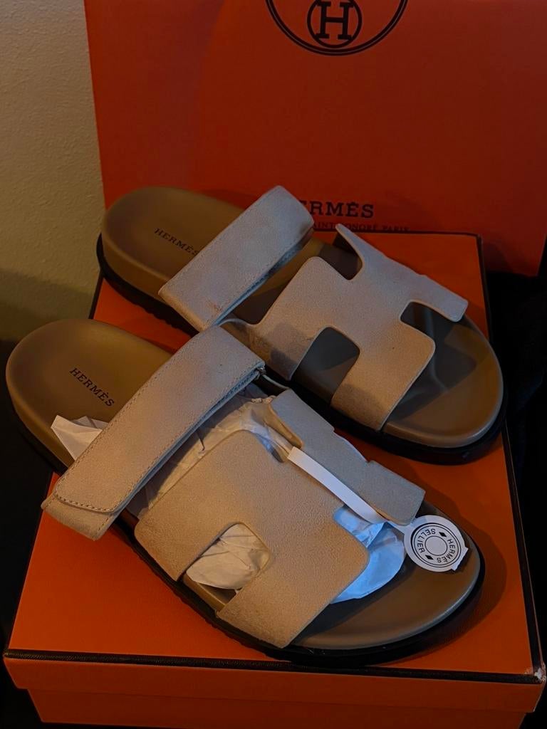 Hermes Chypre slippers bruin maat 39, Kleding | Dames, Schoenen, Ophalen, Nieuw, Bruin, Slippers