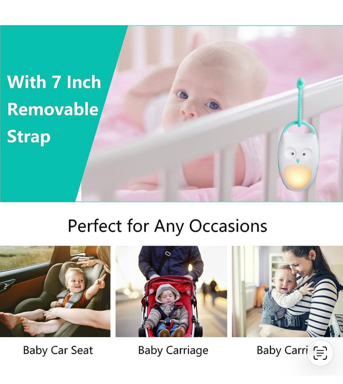 Uil nachtlamp wekker Baby babywekker + 8 geluiden oplaadbaar, Nieuw, Ophalen of Verzenden, H, H