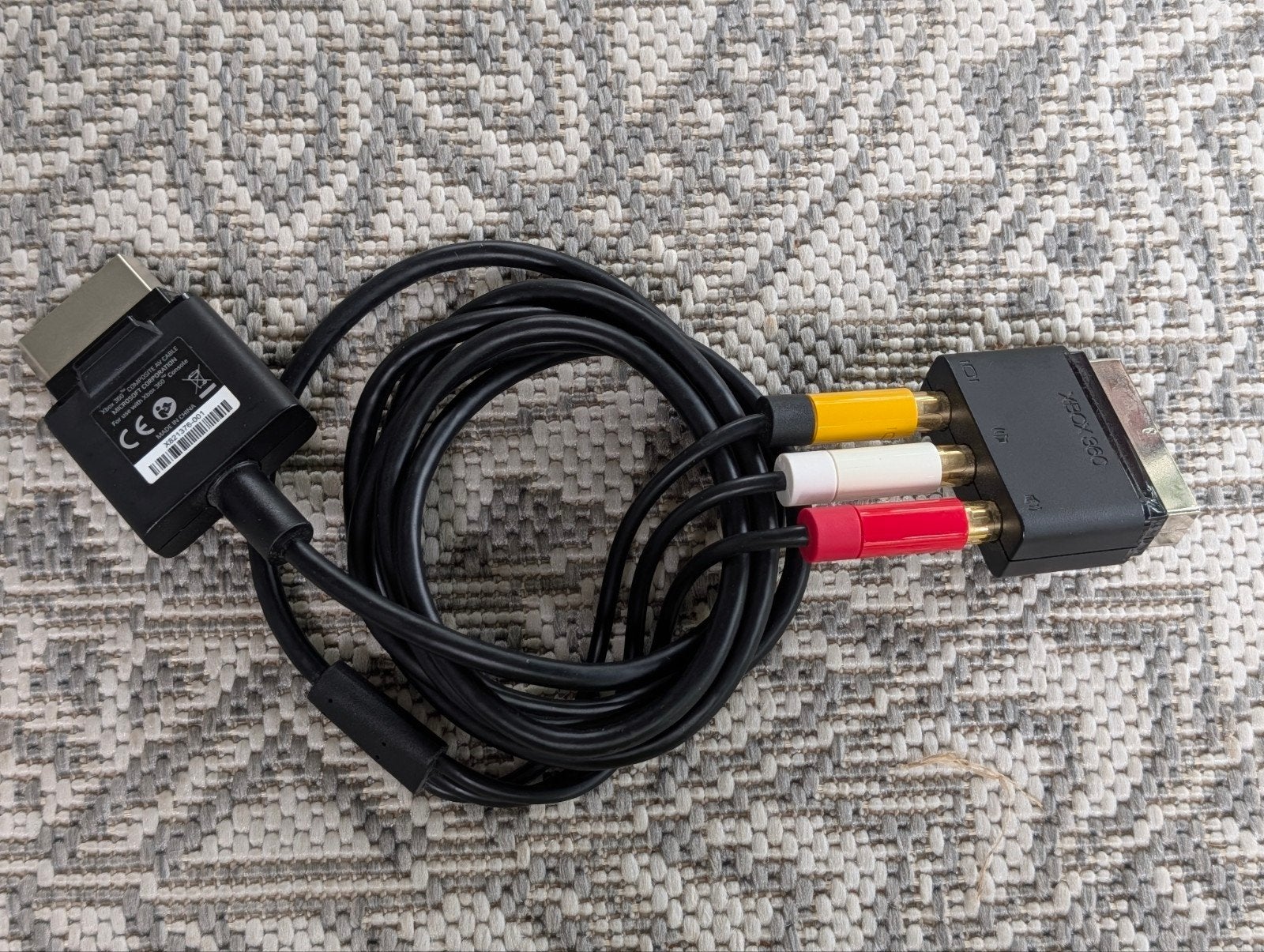 Xbox 360 Composiet AV Kabel - Origineel Microsoft, Spelcomputers en Games, Spelcomputers | Xbox | Accessoires, Verzenden, Gebruikt