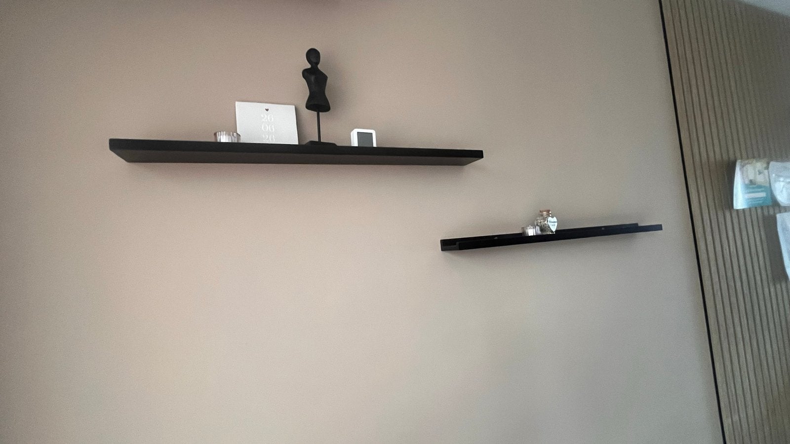 Zwarte zwevende wandplanken - Set van 2, Ophalen, Gebruikt