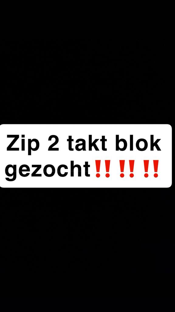 Zip 2takt blok gezocht‼️‼️‼️, Ophalen of Verzenden, Zo goed als nieuw
