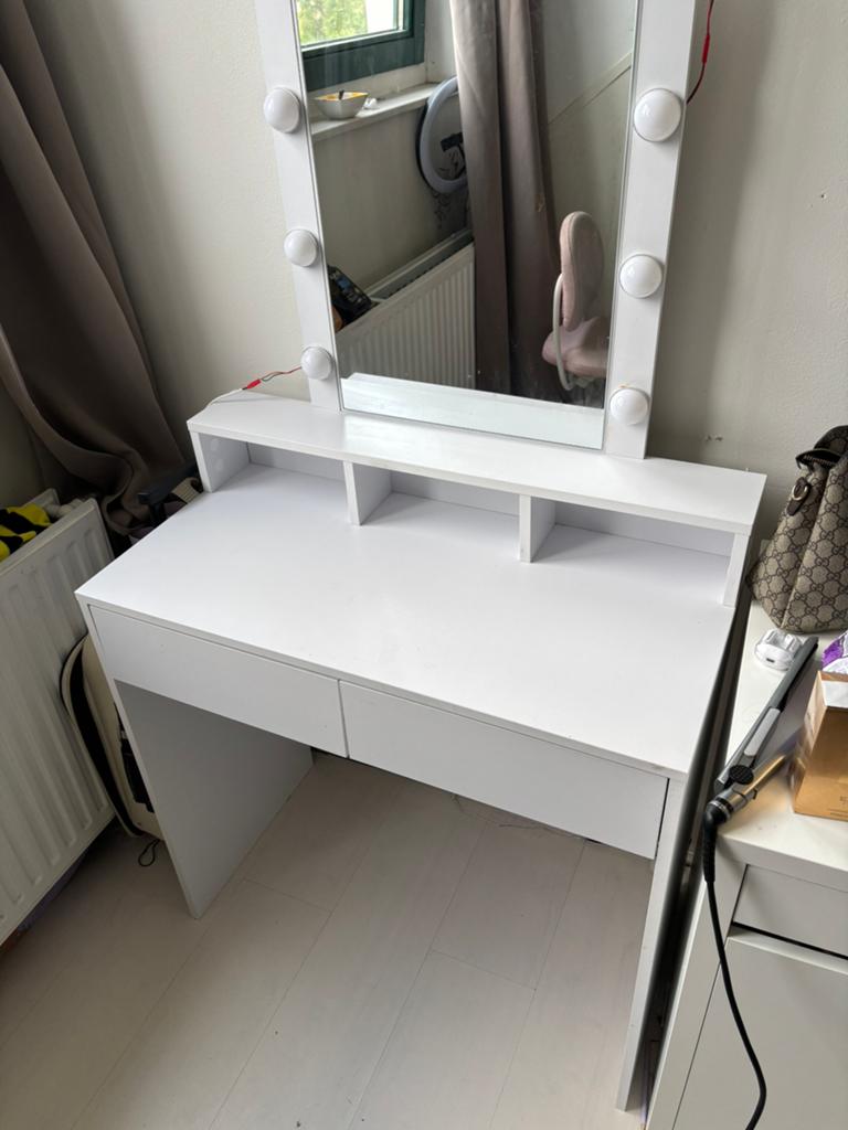 Kaptafel met lampjes, Ophalen of Verzenden, Gebruikt, 50 tot 100 cm, 100 tot 150 cm
