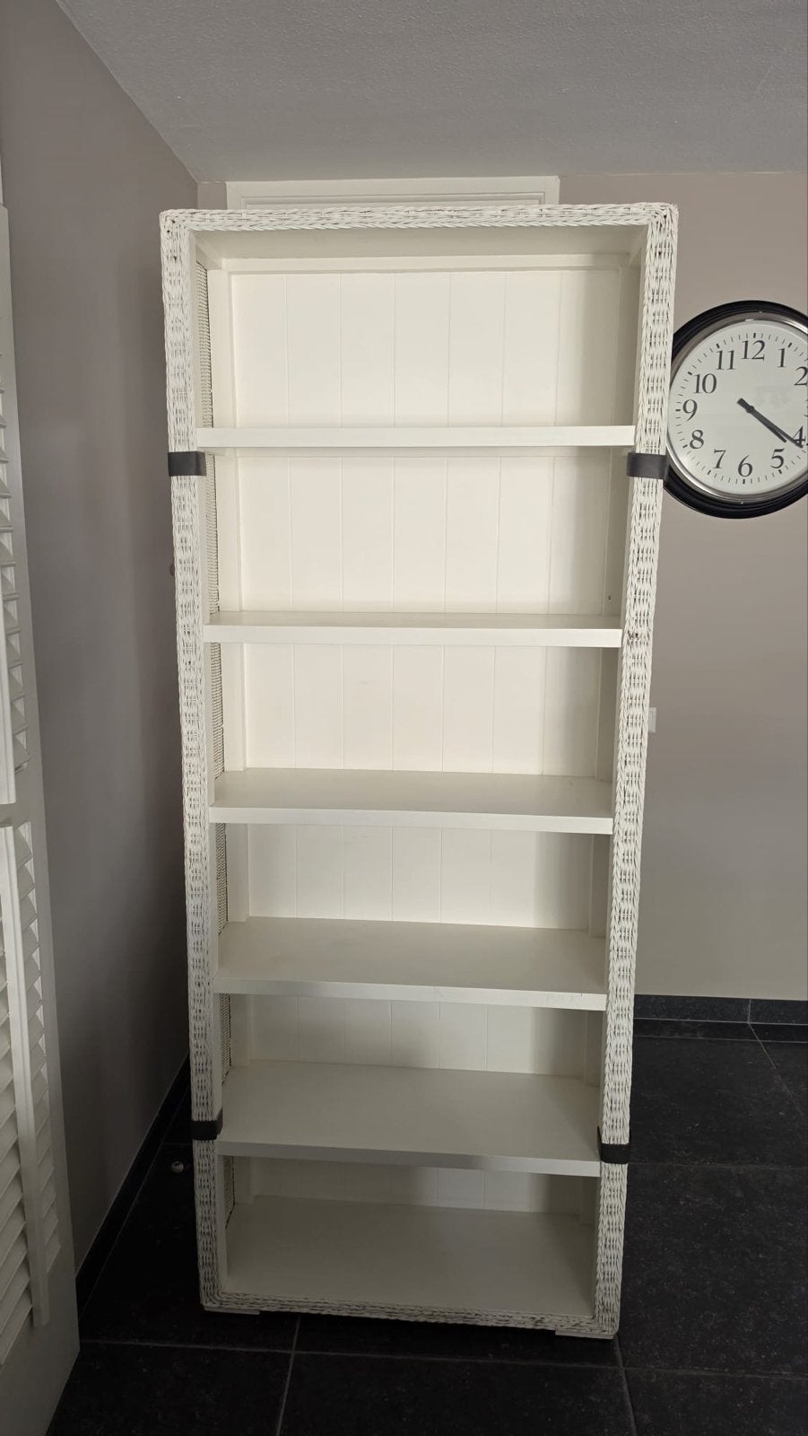 Riviera Maison Boekenkast/Kast - Wit Rattan, Huis en Inrichting, Ophalen, Gebruikt, 200 cm of meer, 50 tot 100 cm