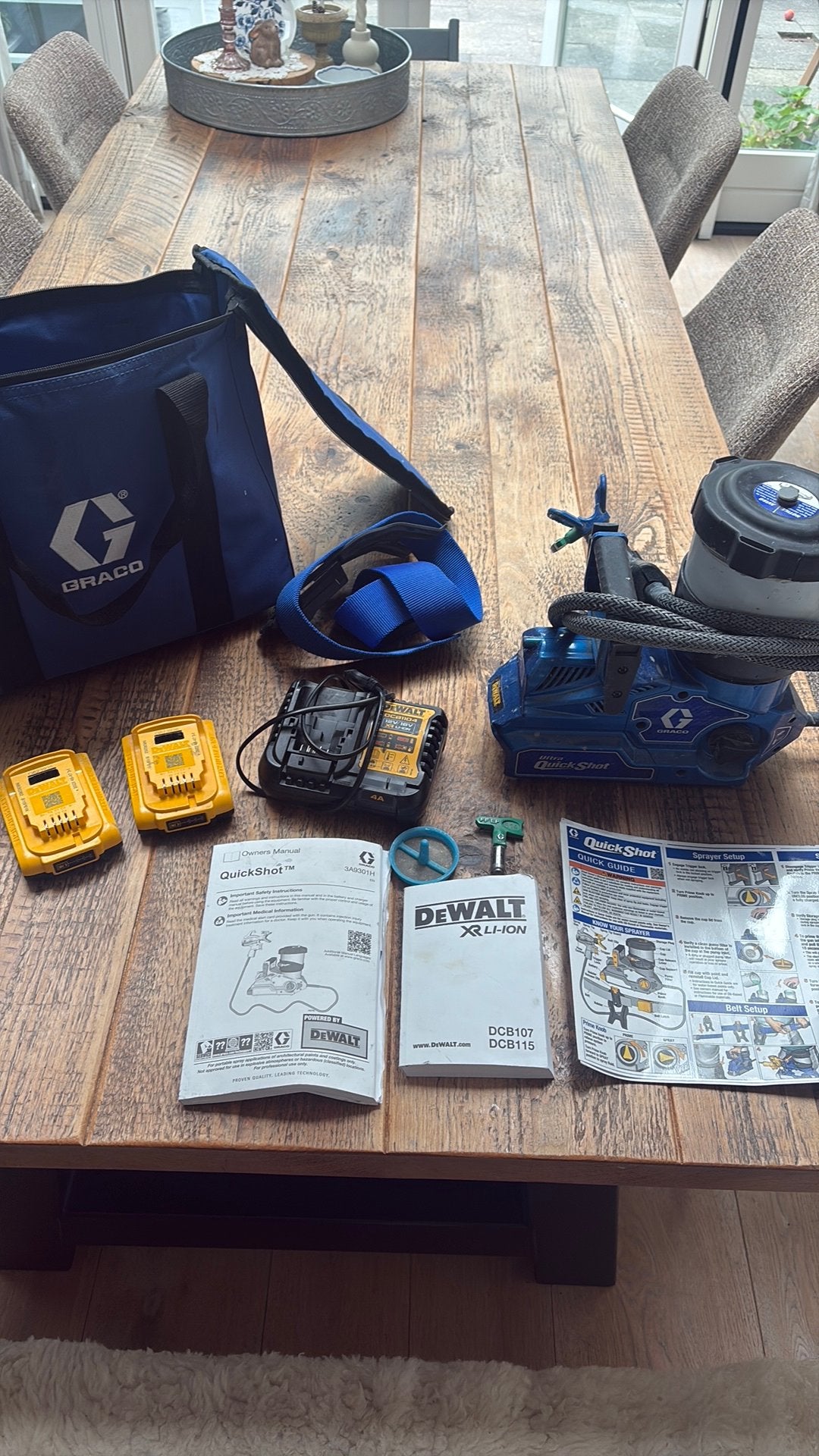 Graco ultra quickshot, Ophalen of Verzenden, Zo goed als nieuw, Verfspuit of Verfpomp
