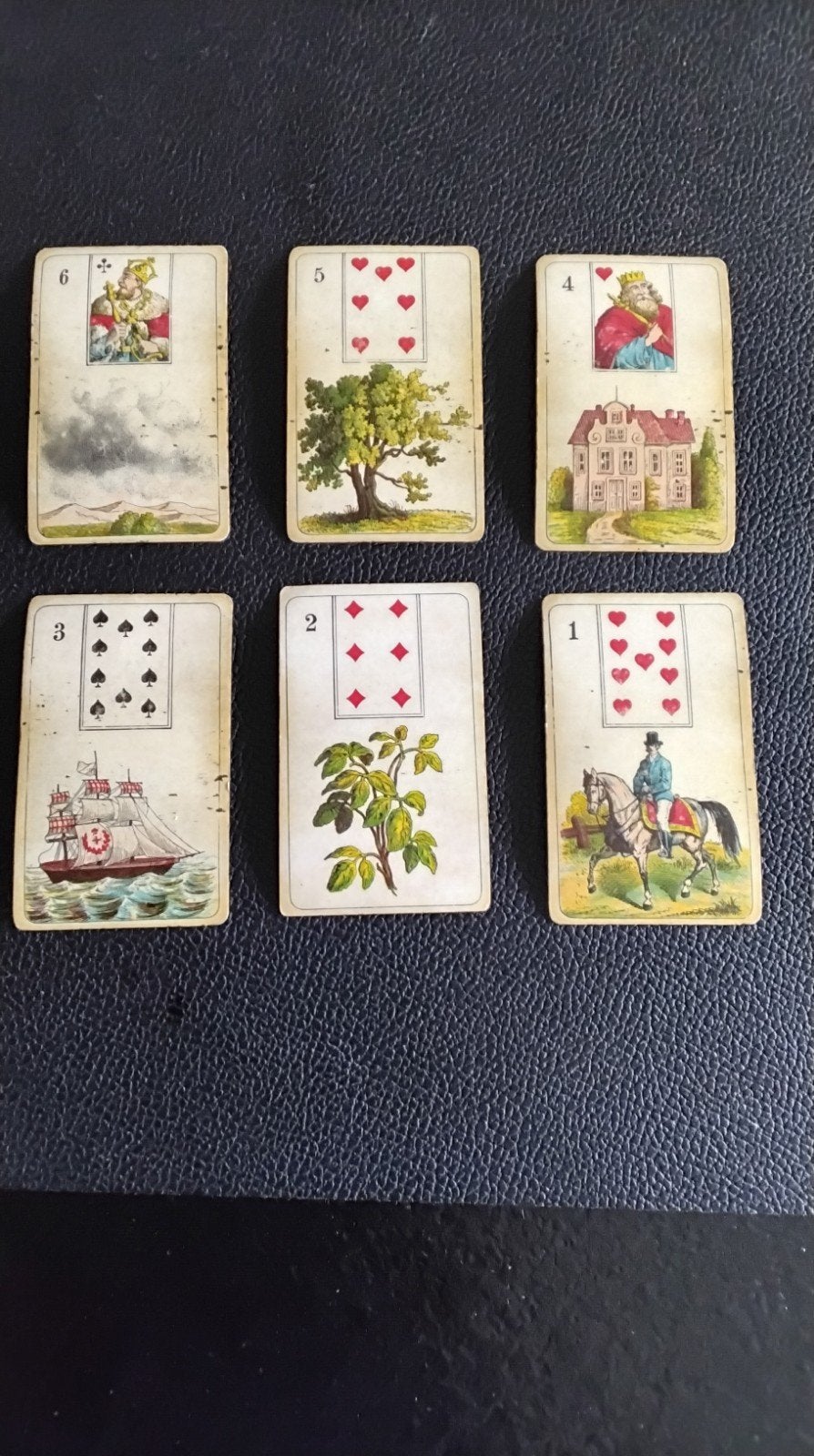 Antieke Lenormand waarzegkaarten (36 kaarten), Ophalen of Verzenden, Gebruikt, Speelkaart(en)