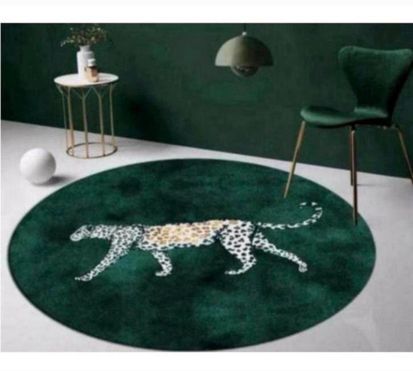Groot vloerkleed set Luipaard 160 x 120 rond 80 kleed tapijt, 100 tot 150 cm, Nieuw, Ophalen of Verzenden, H