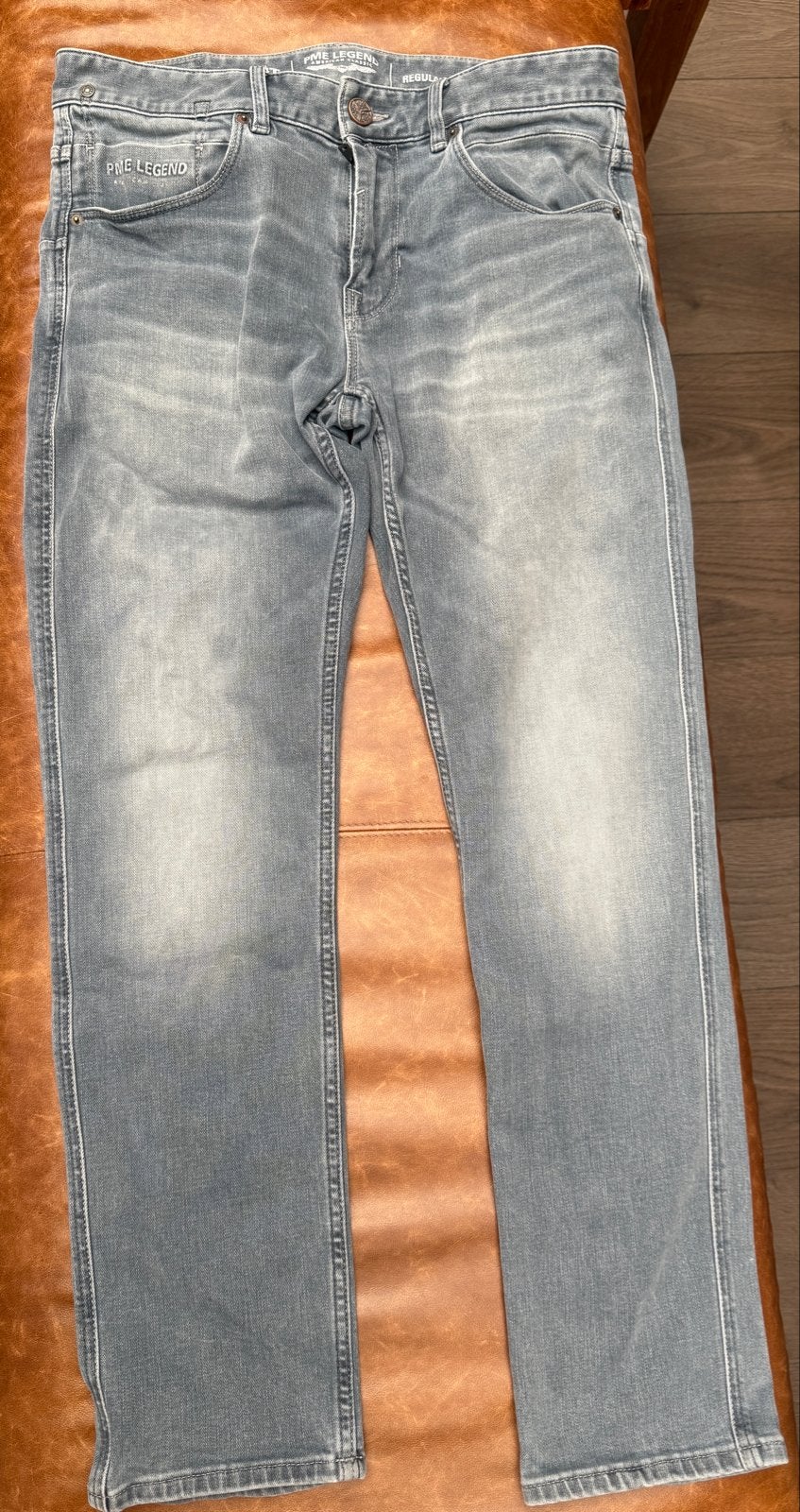 PME Legend 32/34 Grijze Straight Fit Spijkerbroek Heren, Ophalen of Verzenden, Zo goed als nieuw, Grijs, W33 - W34 (confectie 48/50)