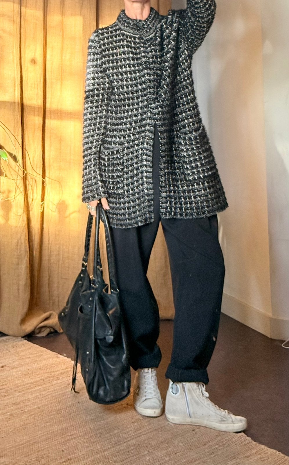 Mooi wolblend bouclé vest jas Anne Claire vib m, Ophalen of Verzenden, Zo goed als nieuw, Zwart