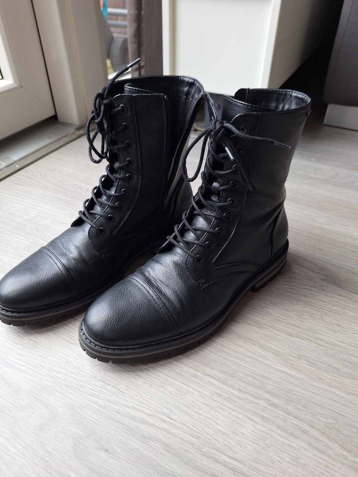 Zwarte Pier One veterlaarzen - Maat 44, Zwart, Boots, Pier One, Ophalen of Verzenden