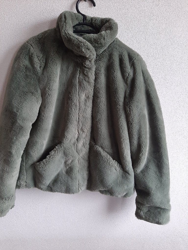 Only dames winter jas Teddy maat XS kleur groen., Only, Ophalen of Verzenden, Zo goed als nieuw, Maat 34 (XS) of kleiner